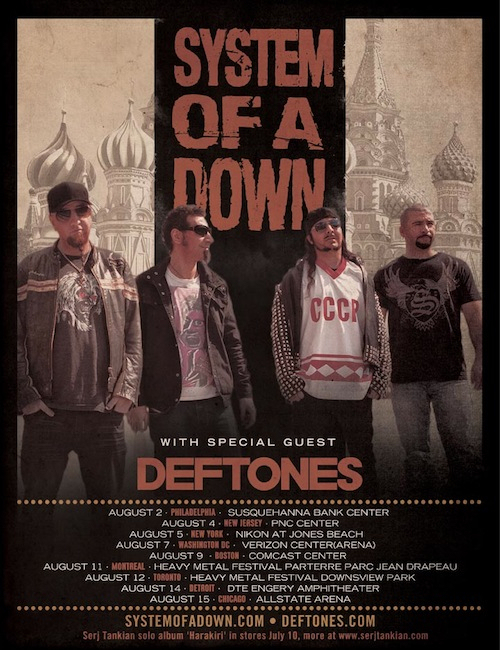 System Of A Down : pas d'album de prévu malgré la tournée avec Deftones