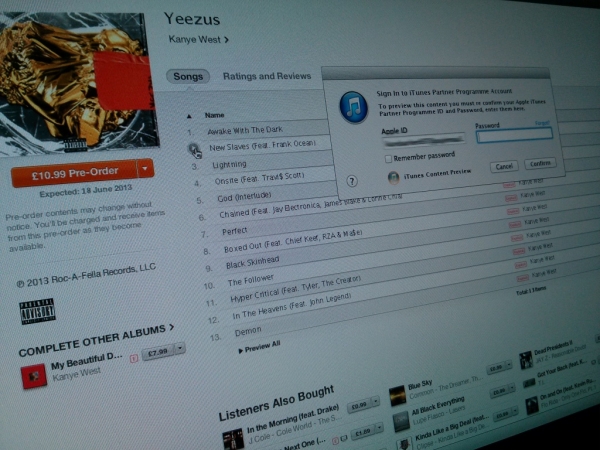 Kanye West : tracklist de Yeezus disponible ?